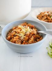 Pasta with a Mushroom Veggie Meat Sauce