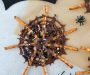 Chocolate Peanut Butter Pretzel Spider Webs